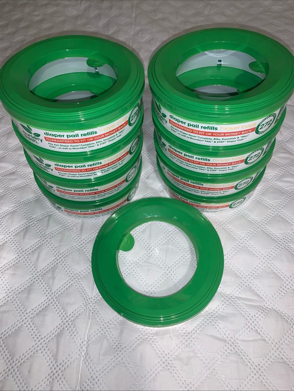 Nursery Fresh 7 Layer Diaper Pail Refill Rings for Diaper Genie (9 Pk) - Picture 2 of 3